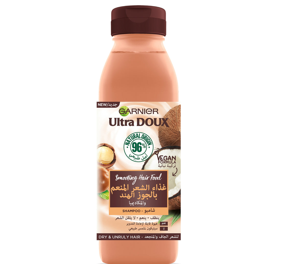 Garnier Ultra Doux Smoothing Hair Food Shampoo Macadamia & Coconut 350 ml