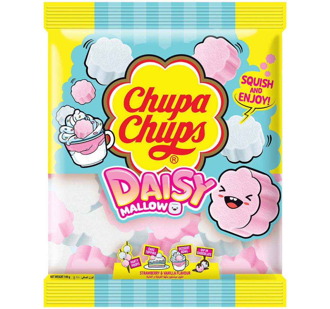 Chupa Chups Daisy Marshmallow Strawberry & Vanilla Flavour 140 g