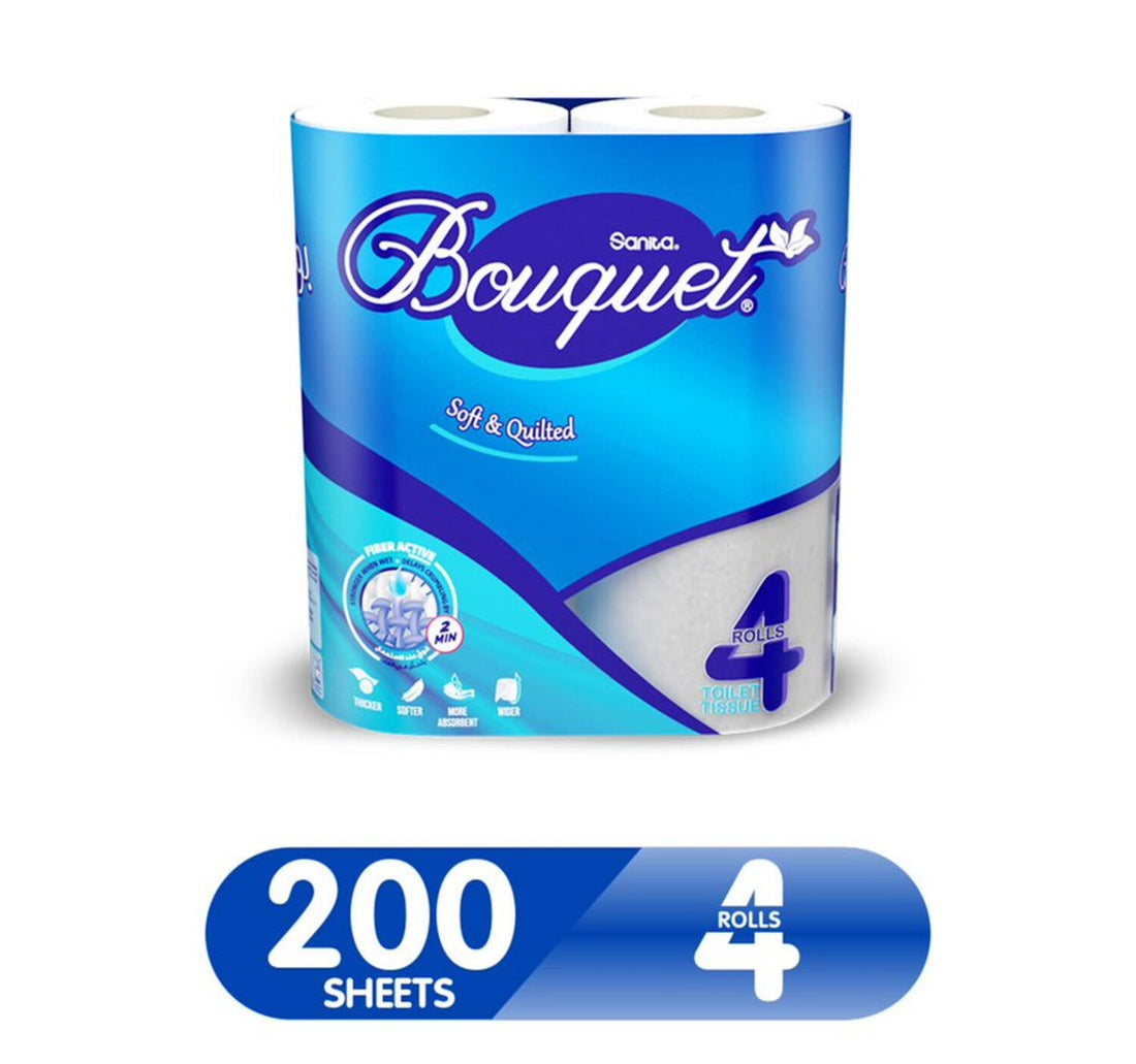 Sanita Toilet Tissue Bouquet 200 Sheets 4 Rolls