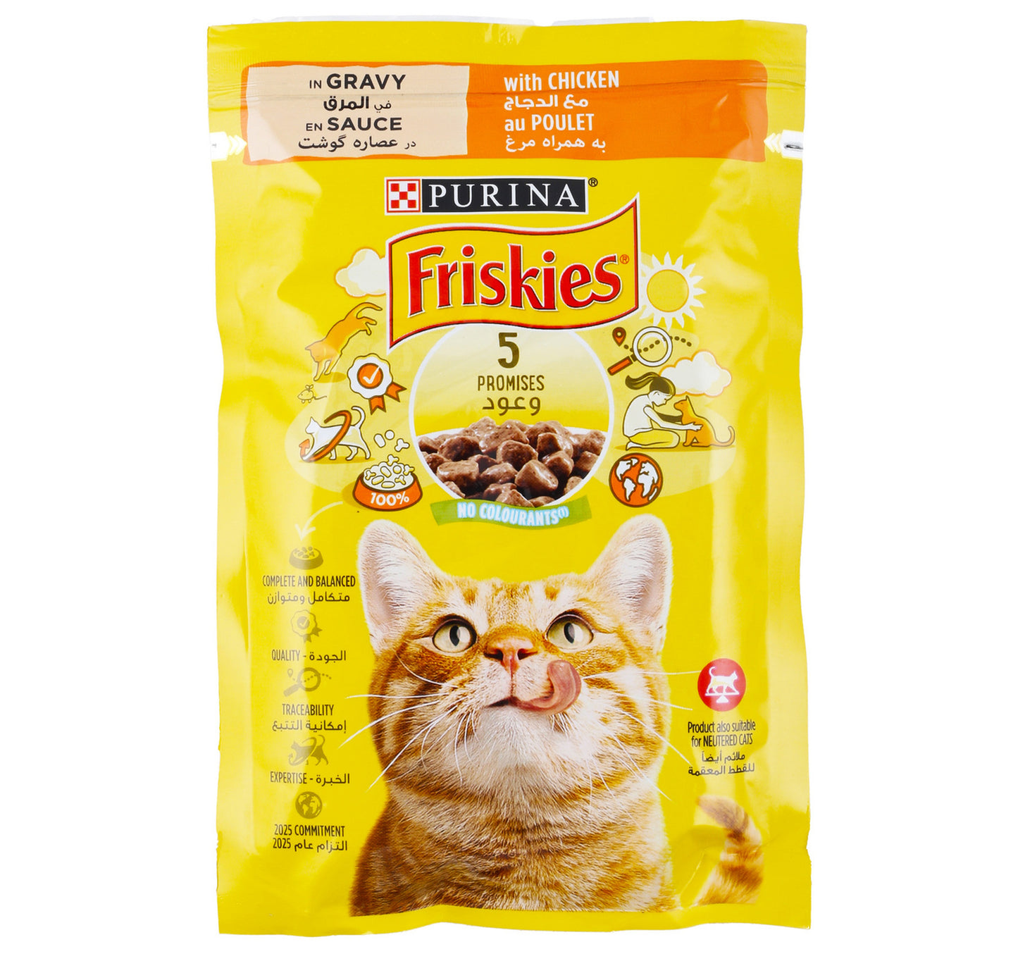 Purina Friskies Chicken In Gravy Wet Cat Food Pouch 85 g
