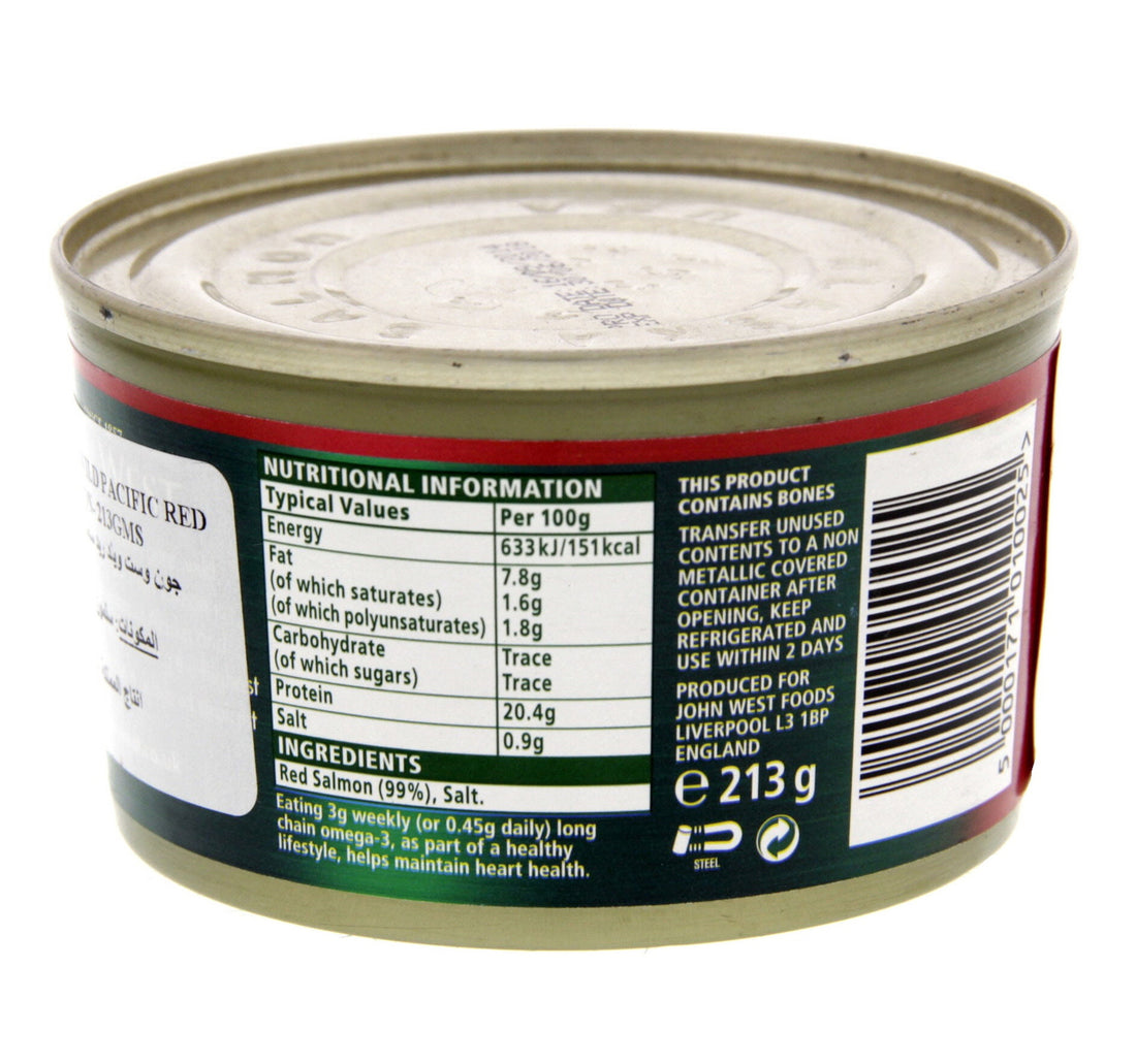 John West Wild Pacific Red Salmon 213 g