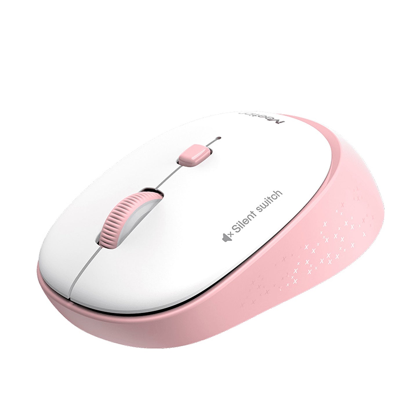 Meetion Wireless Mouse, White & Pink, WhiR-571