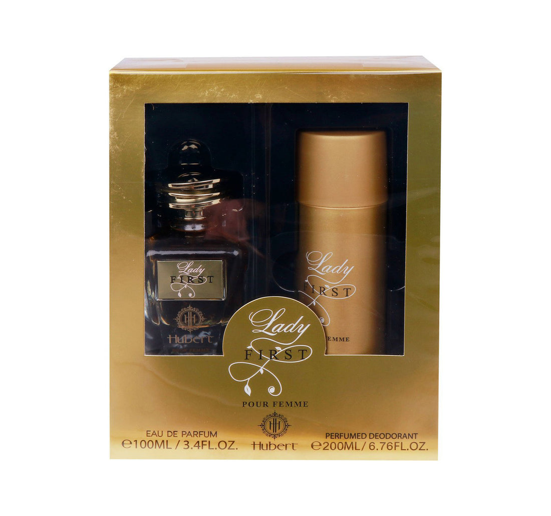 عطر هوبرت ليدي فيرست 100 مل + مزيل عرق معطر للنساء 200 مل