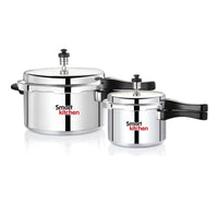 Smart Kitchen Aluminum Pressure Cooker 5Ltr + 3Ltr India