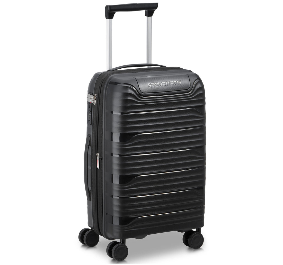 Delsey Securitech Dune 4 Double Wheels Hard Trolley, 55 cm, Black