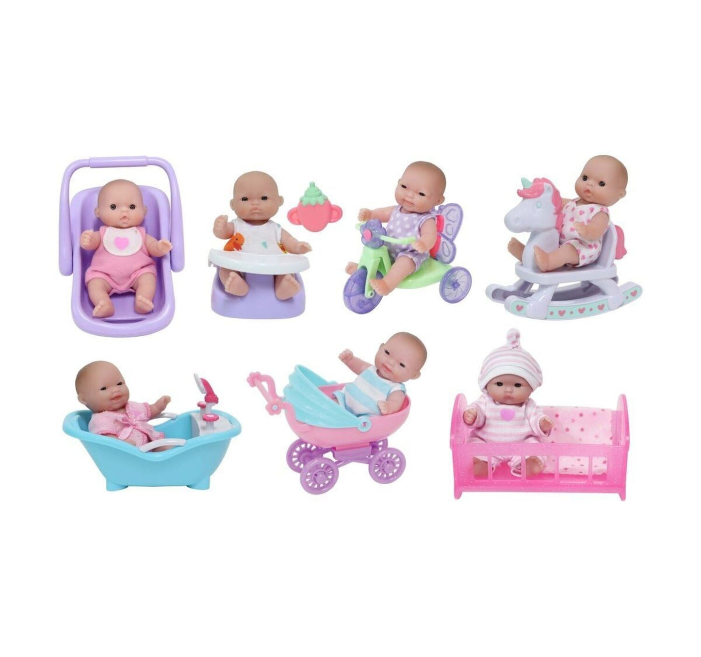 JC Toys Cuddle Baby Doll Assorted, 5 inches, 16750 1pc