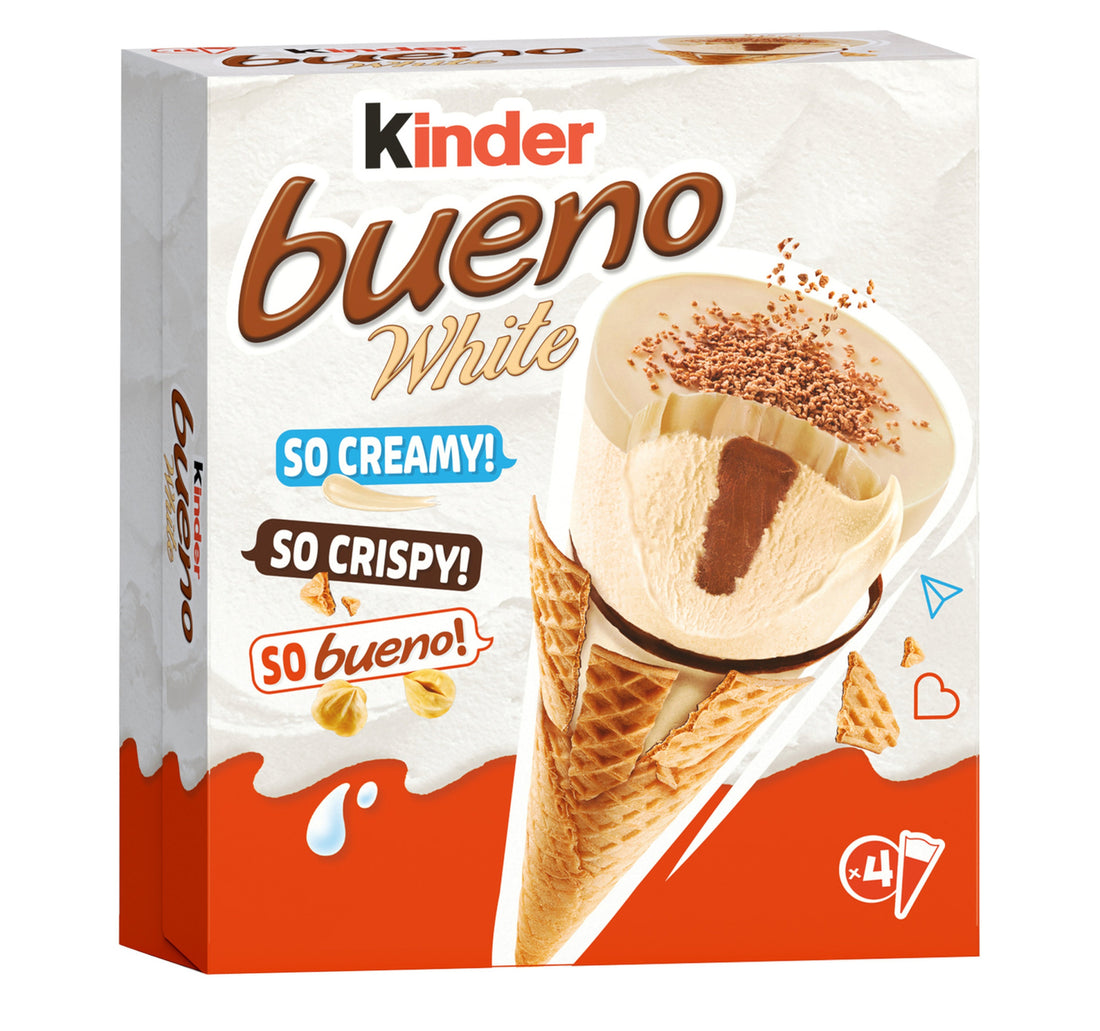 Kinder Bueno White Ice Cream Cone 4 x 62 g