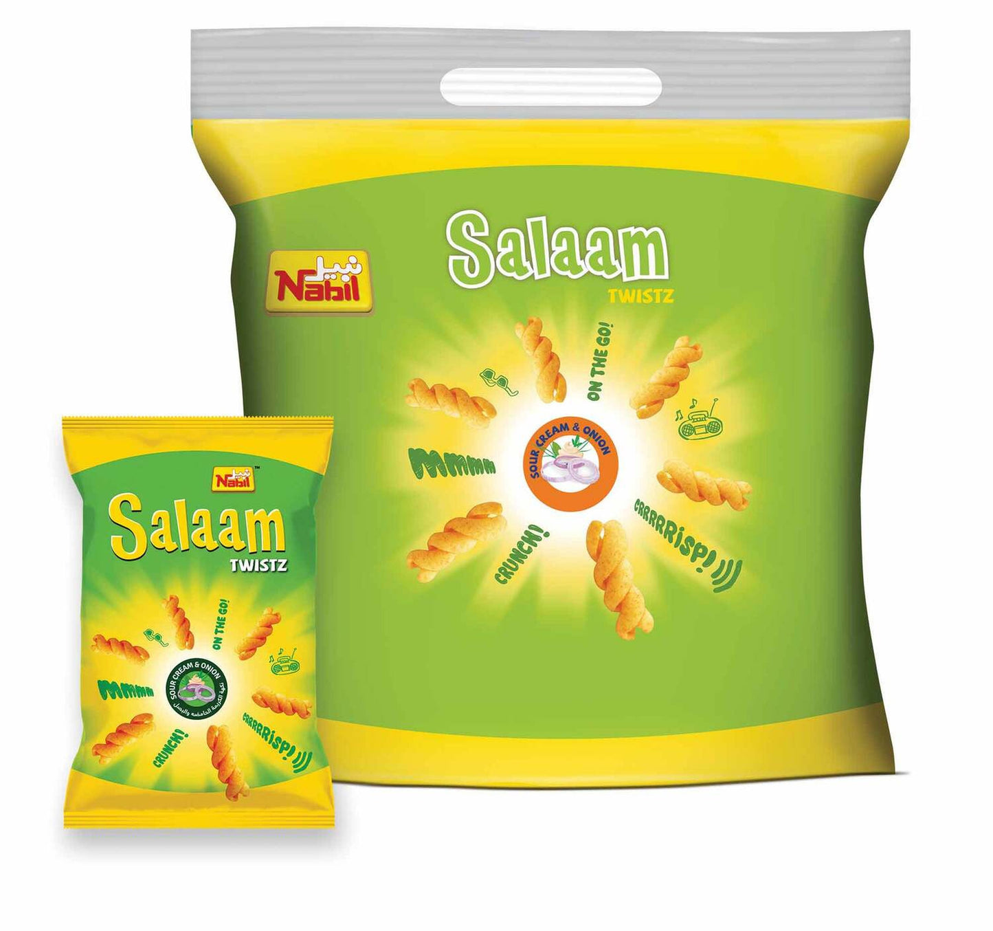 Nabil Salaam Chips Twistz Sour Cream & Onion Flavor 12 x 23g