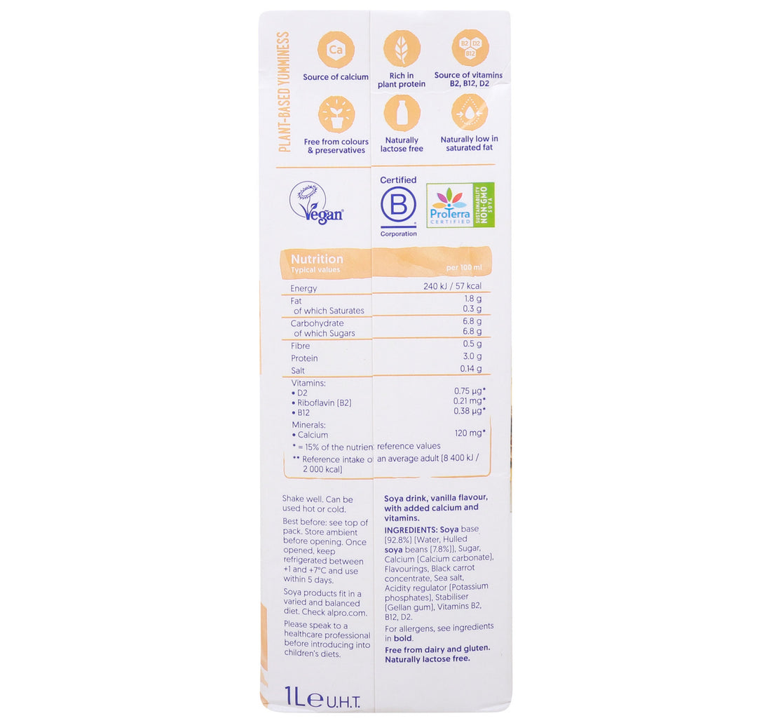 Alpro Soya Milk Vanilla Flavour 1 Litre