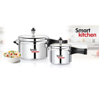 Smart Kitchen Aluminum Pressure Cooker 5Ltr + 3Ltr India