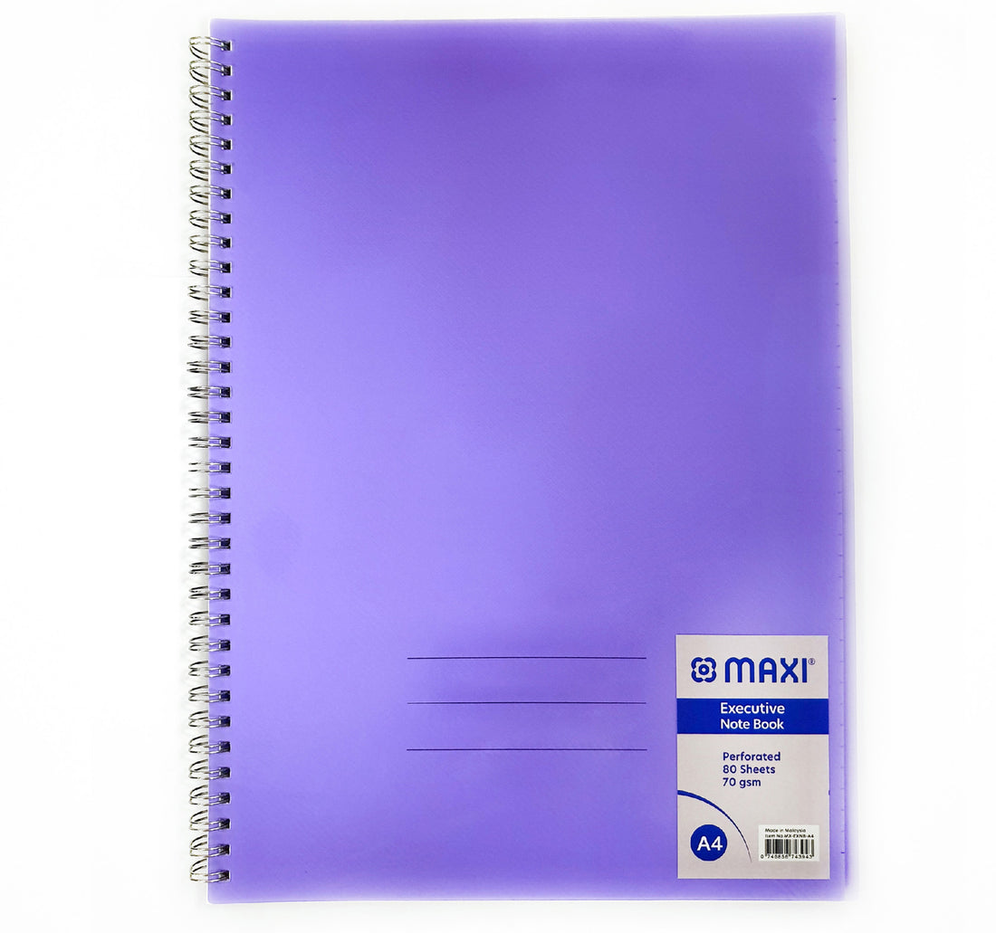 Maxi Perforated Polypropylene Executive A4 Size Notebook, 80 Sheets