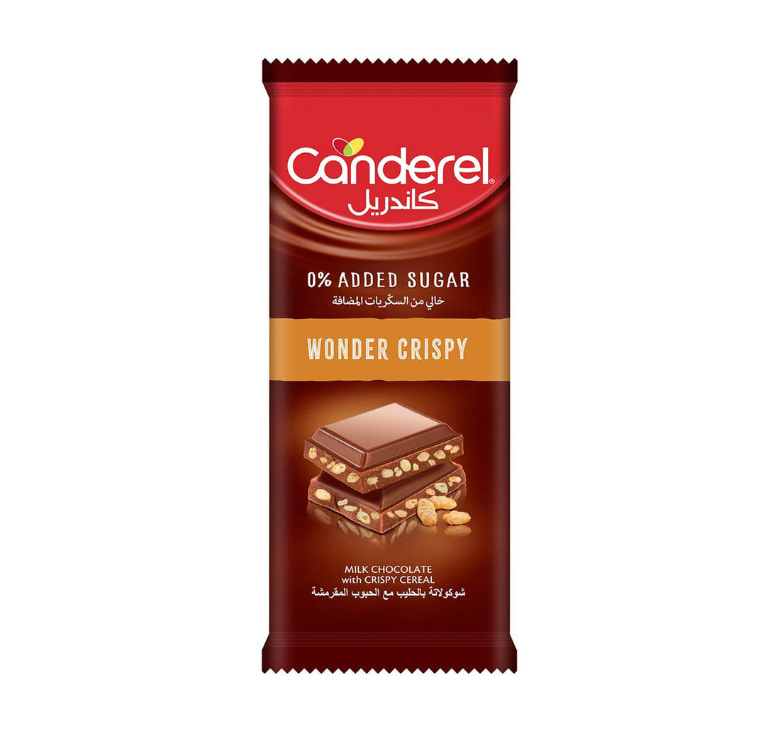 Canderel 0% Added Sugar Wonder Crispy Milk Chocolate 100 g