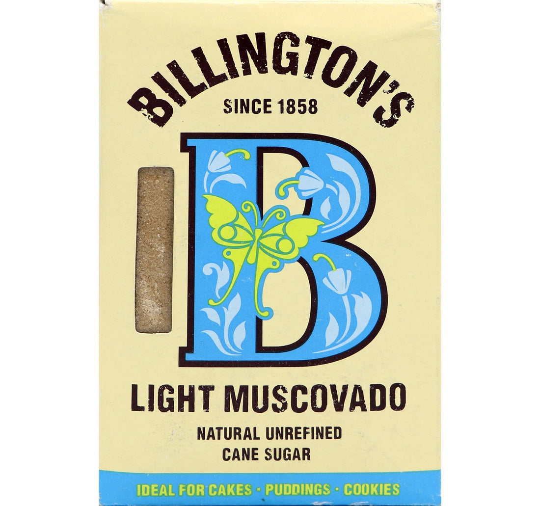 سكر قصب موسكوفادو خفيف طبيعي غير مكرر من بيلينغتون، 500 غرام