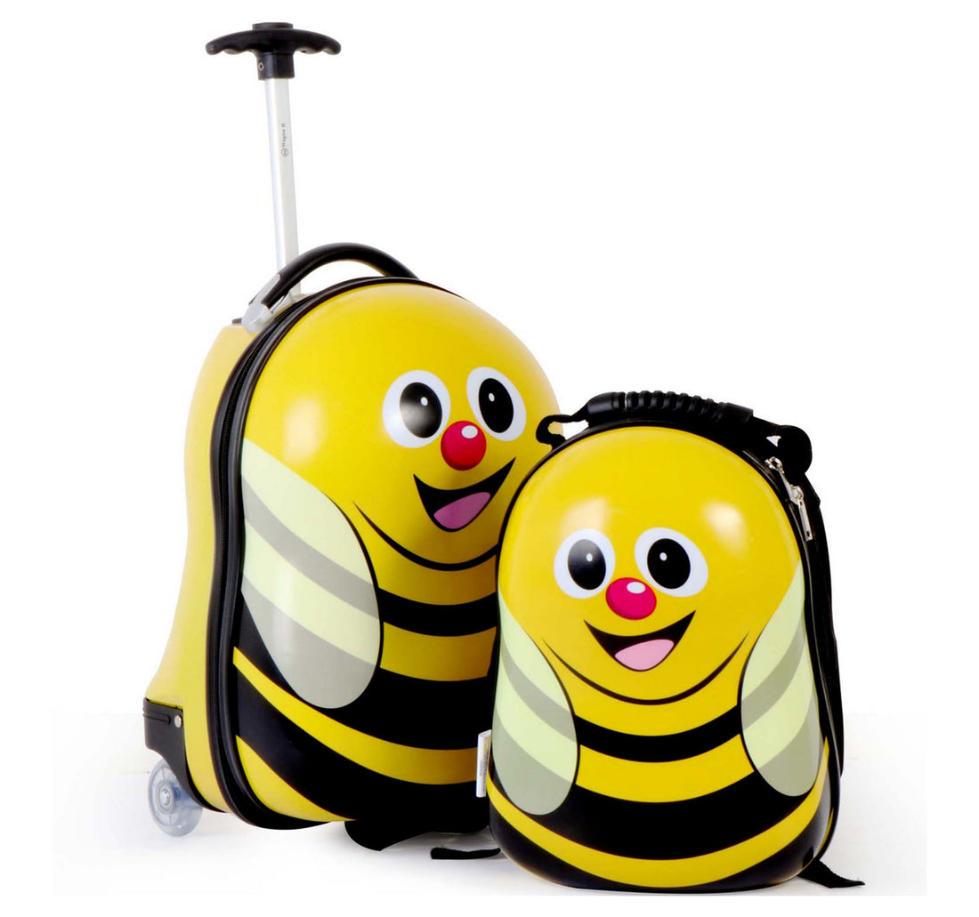 Wagon R Yellow Bee Kids Luggage + Backpack EK04