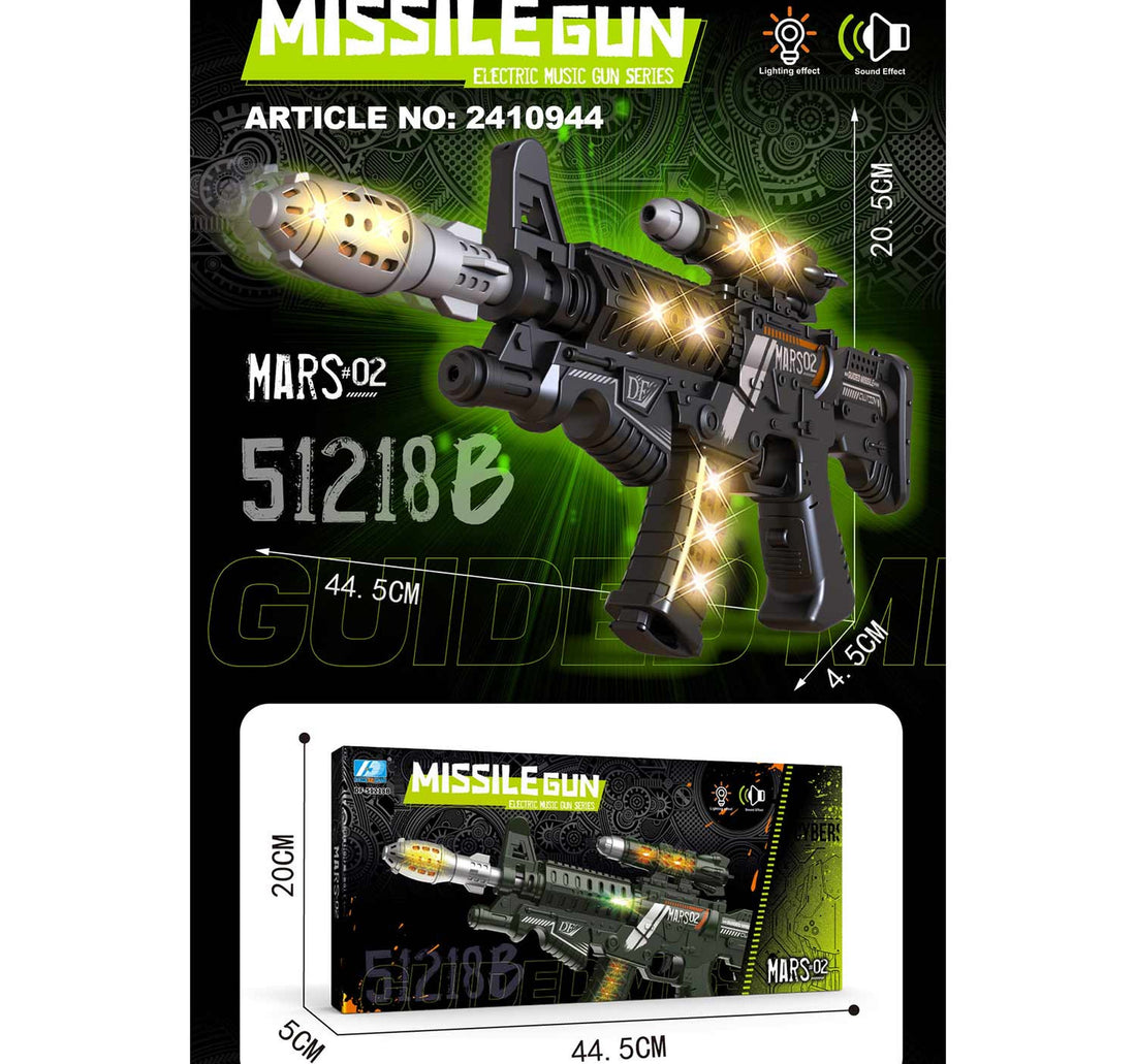 Skid Fusion Battery Operated Light Music Gun, DF-51218B