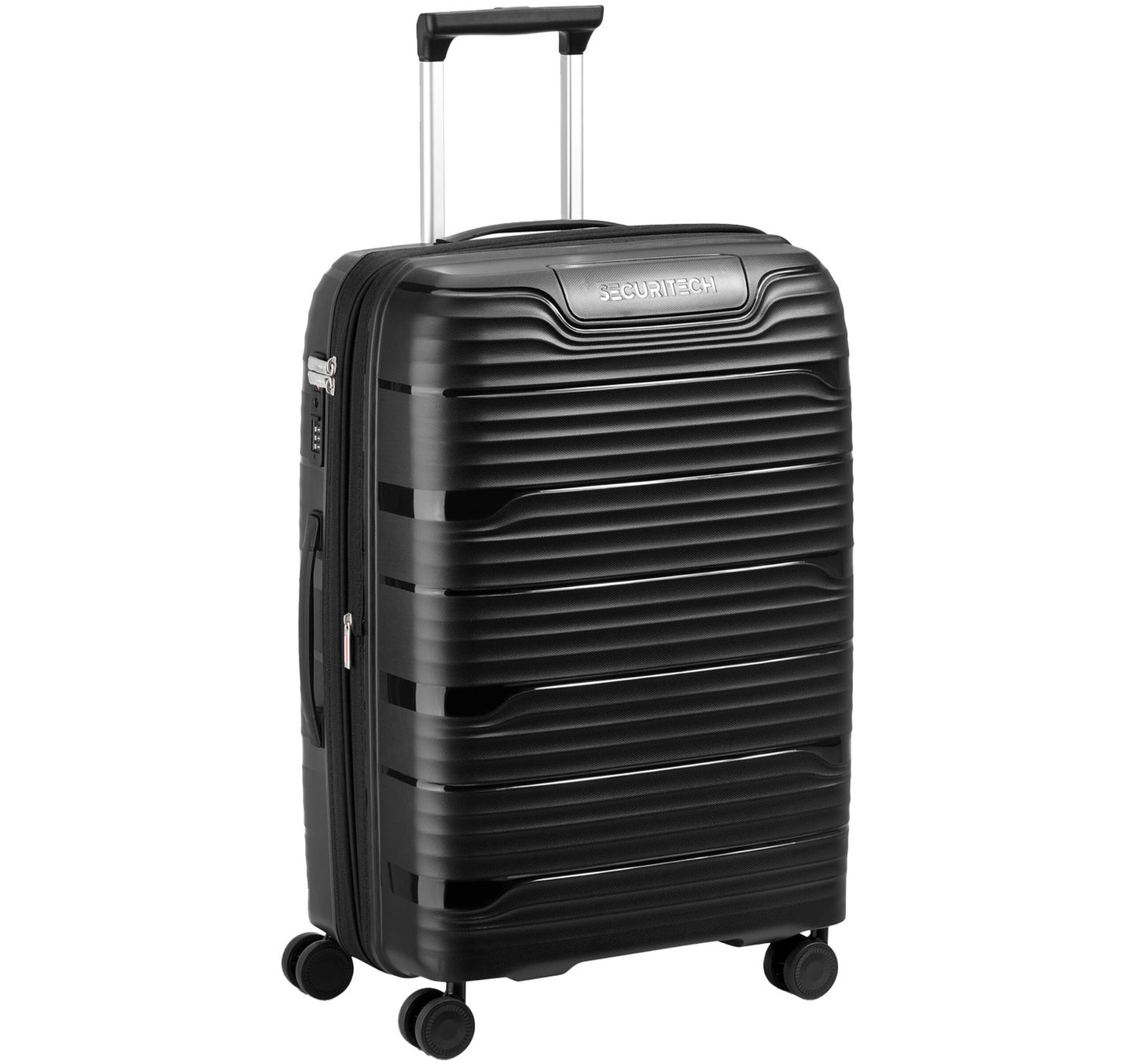 Delsey Securitech Dune 4 Double Wheels Hard Trolley, 70 cm, Black