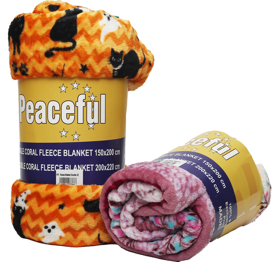 Peaceful Fleece Blanket Single 22 Assorted