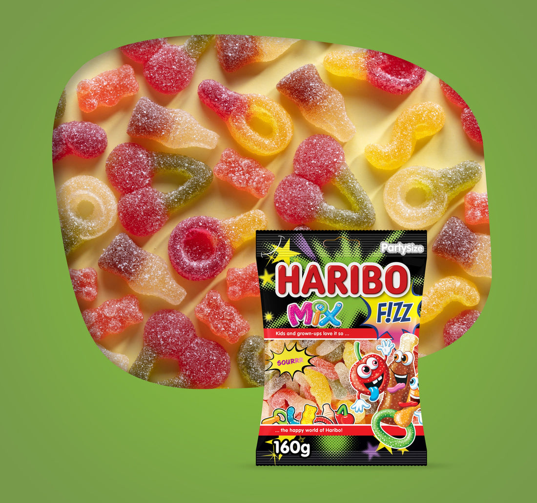 Haribo Fizz Mix Sour Gummy Candy 160 g
