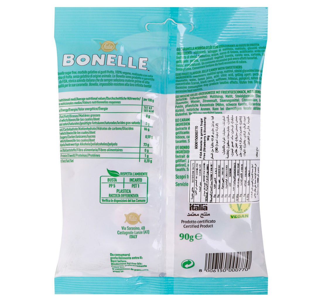 Bonelle Sugar Free Strawberry and Blackberry Flavored Jelly Candies 90 g