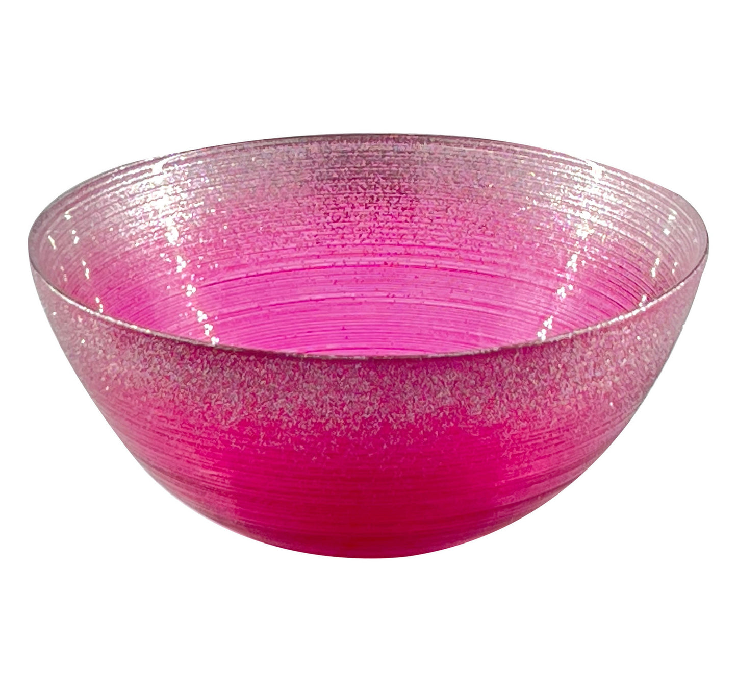 Glascom Decorative Glass Bowl, 15 cm, Pink, ARES0544
