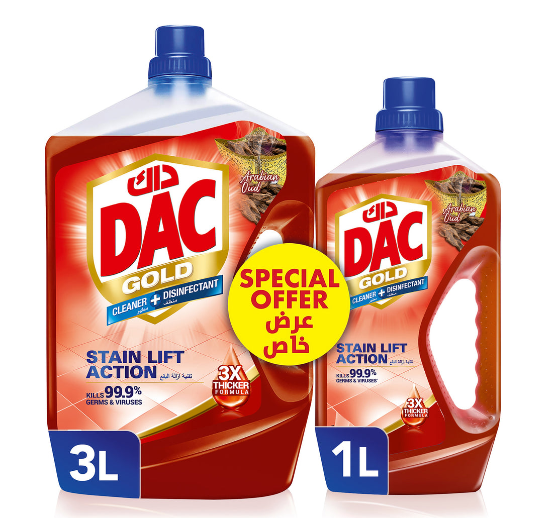 Dac Gold Arabian Oud Multi Purpose Disinfectant 3 Litres + 1 Litre