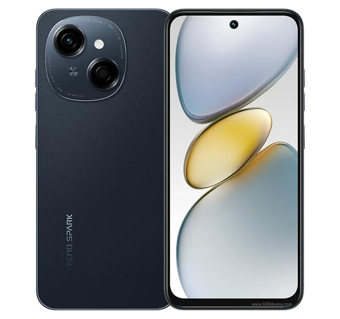 Tecno Spark Go1 LTE Smartphone, 4 GB RAM, 128 GB Storage, Startrail Black, KL4