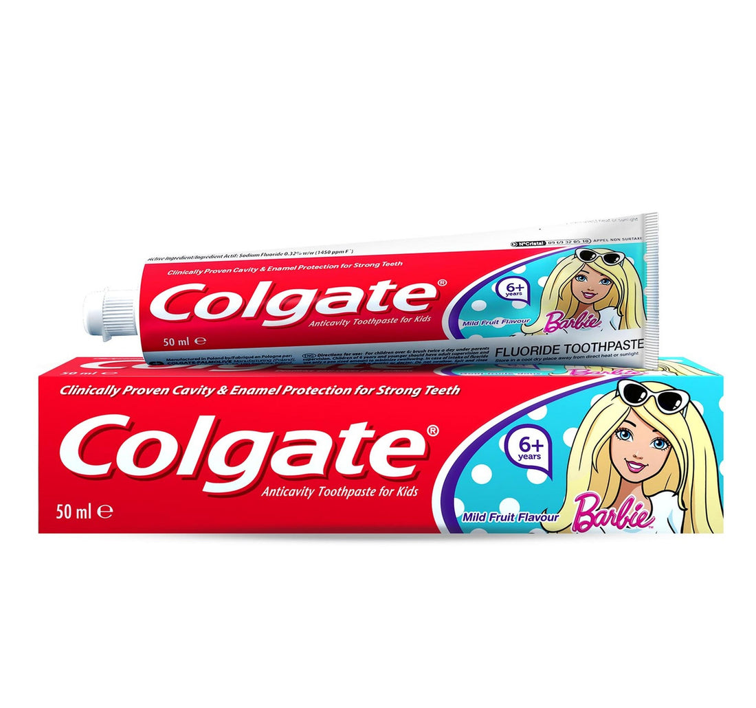 Colgate Kids Girls Fluoride Toothpaste 6+ Barbie 50 ml