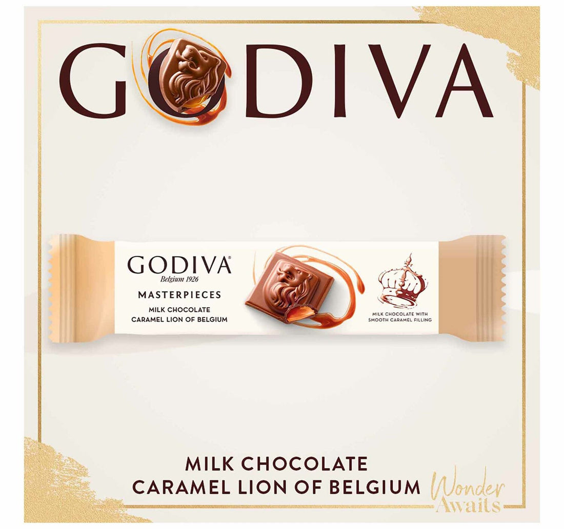 Godiva Master Pieces Milk Chocolate Caramel Lion Of Belgium 30 g