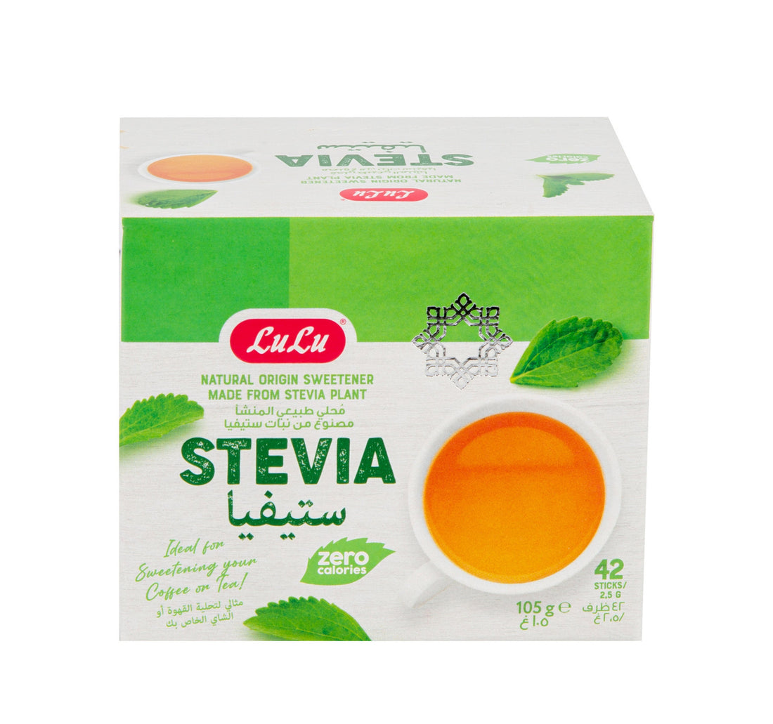 أعواد التحلية ستيفيا الخالية من السعرات الحرارية من لولو، 42 × 2.5 جم