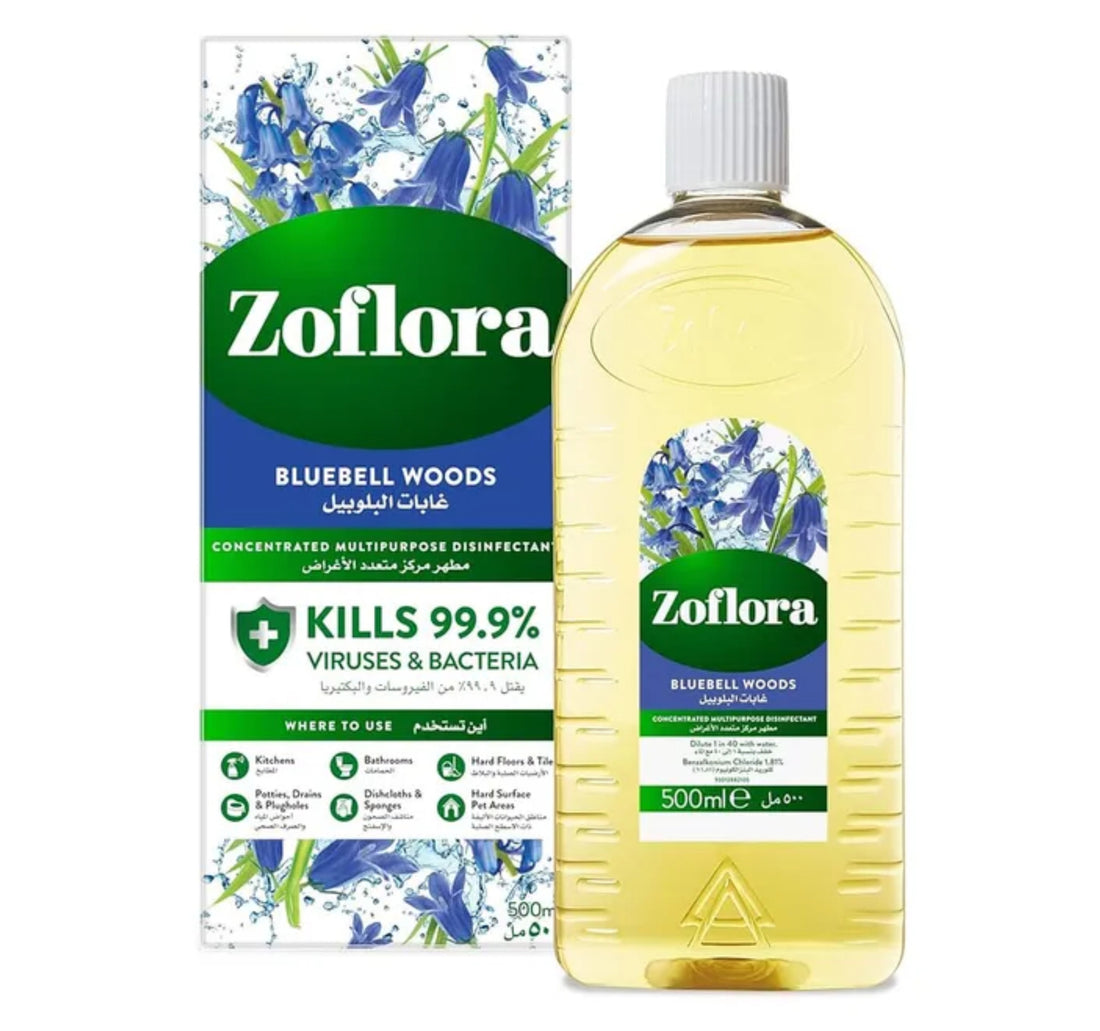 مطهر مركز متعدد الأغراض برائحة خشب الجريس الأزرق من زوفلورا، 500 مل