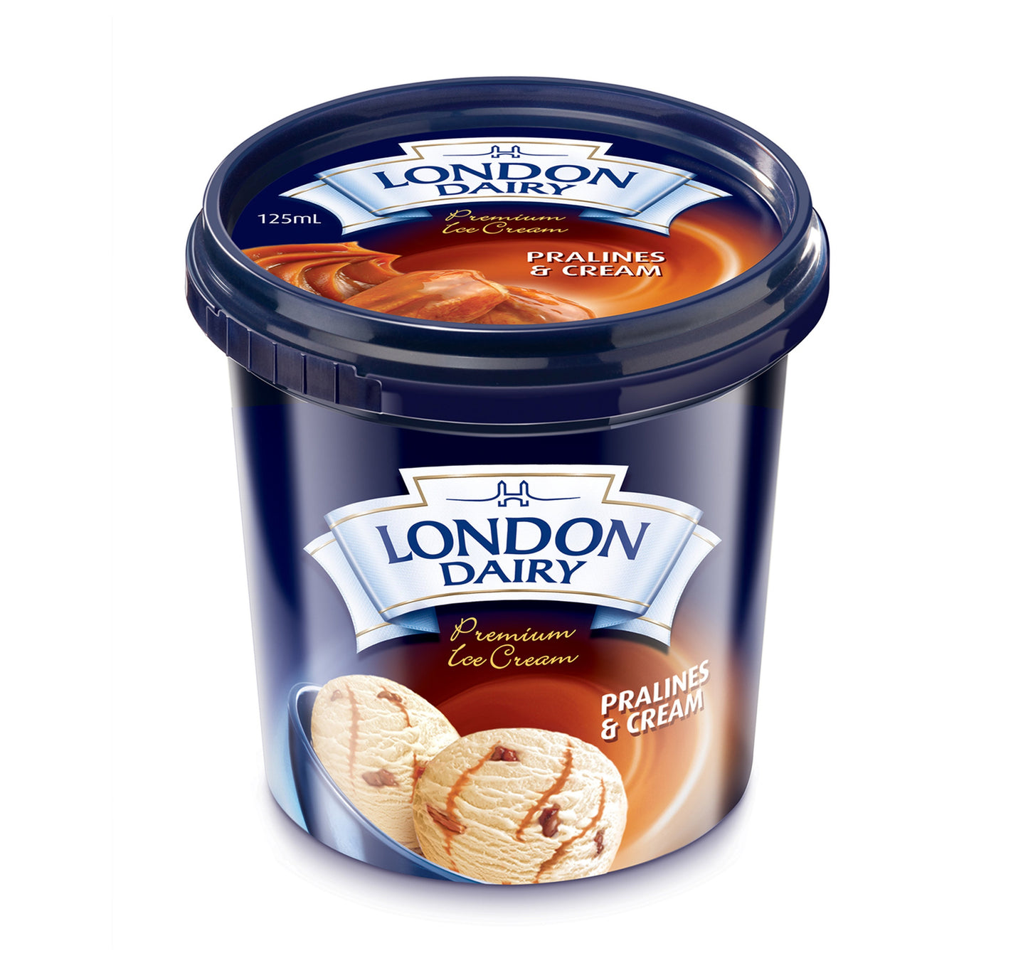 London Dairy Pralines & Cream Ice Cream 125 ml