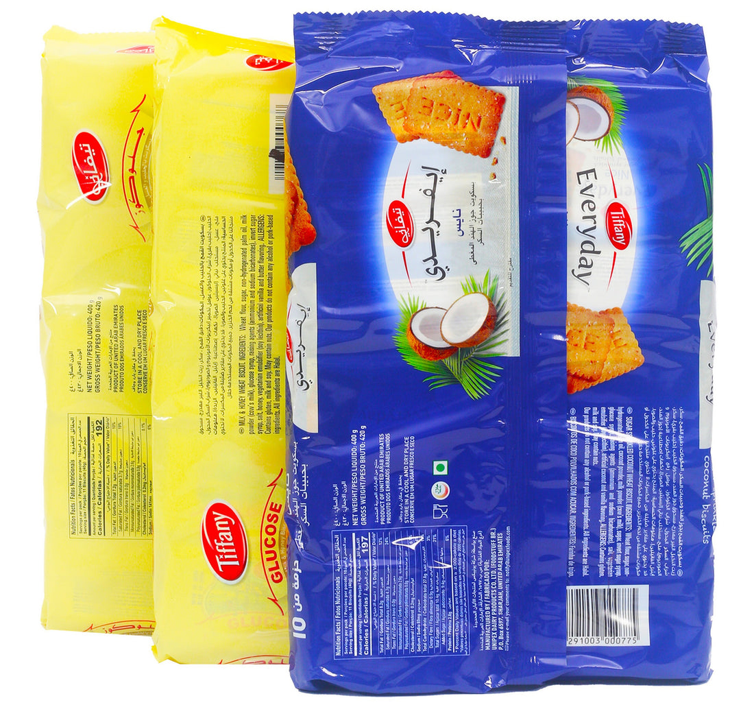 Tiffany Glucose Biscuits 40 g 2 x 10pcs + Nice Biscuits 10 x 40 g