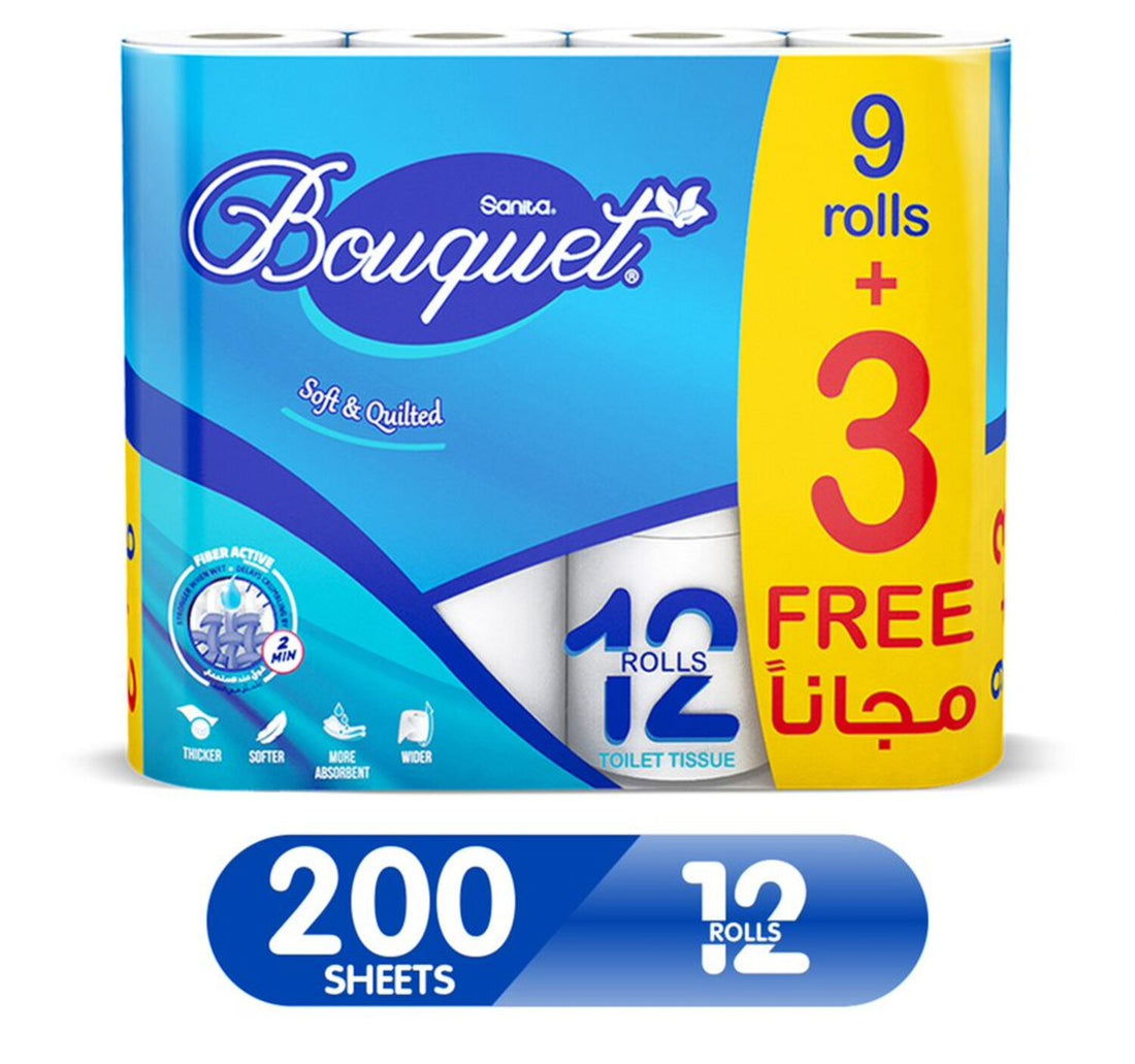 Sanita Bouquet Toilet Tissue 12 Rolls