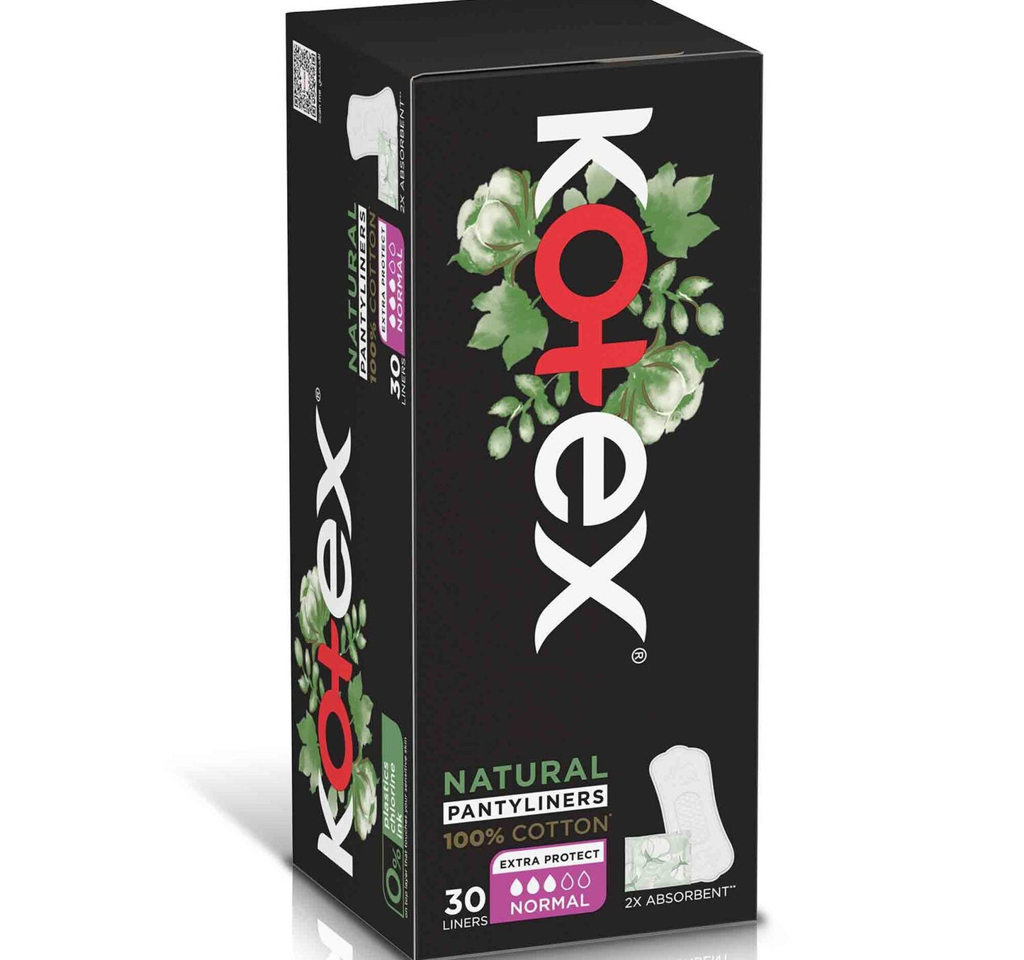 Kotex Natural Panty Liners 100% Cotton Normal Size 30pcs