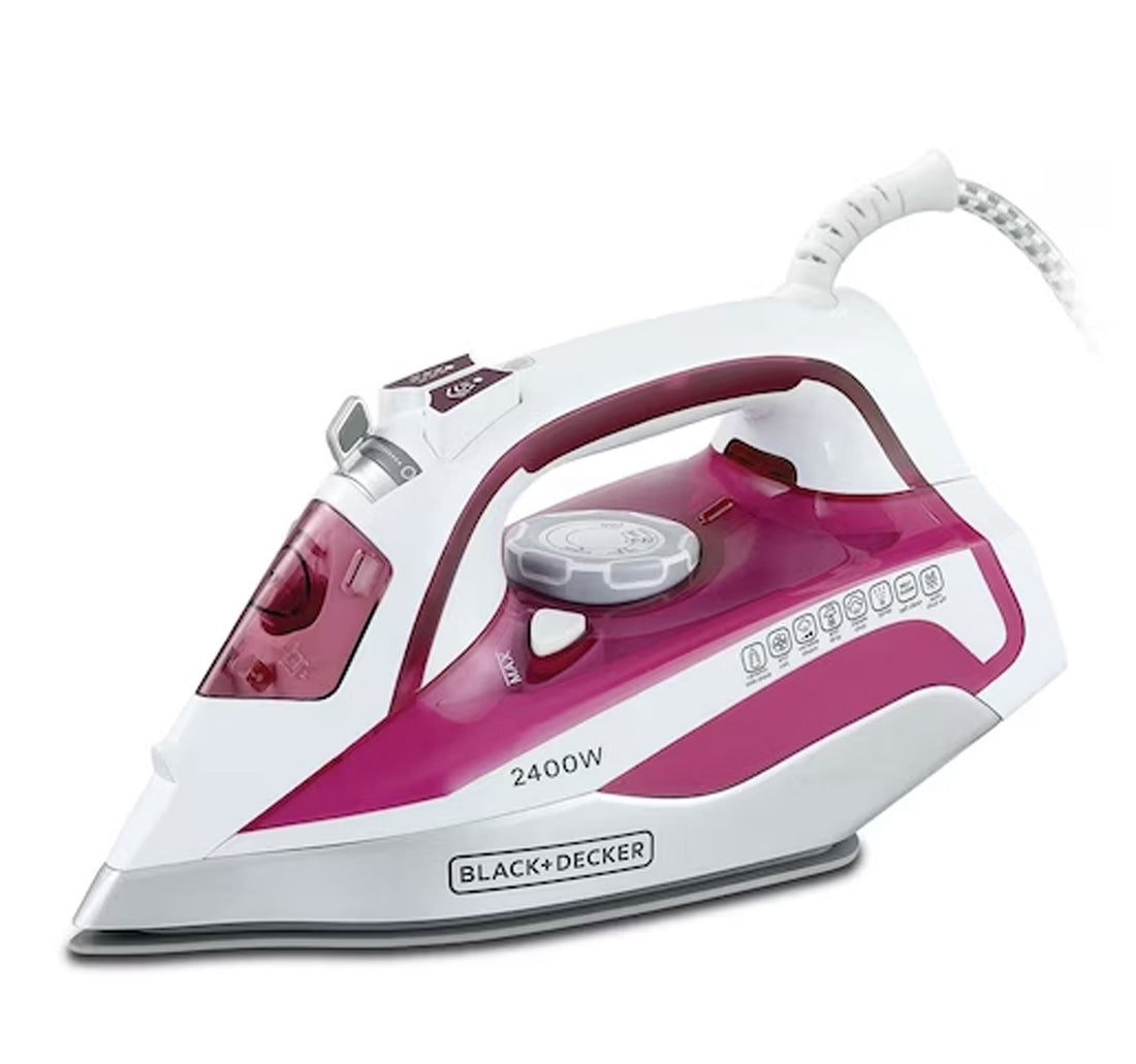 Black+Decker Steam Iron with Ceramic Soleplate, 2400 W, 380 ml, X2400-B5