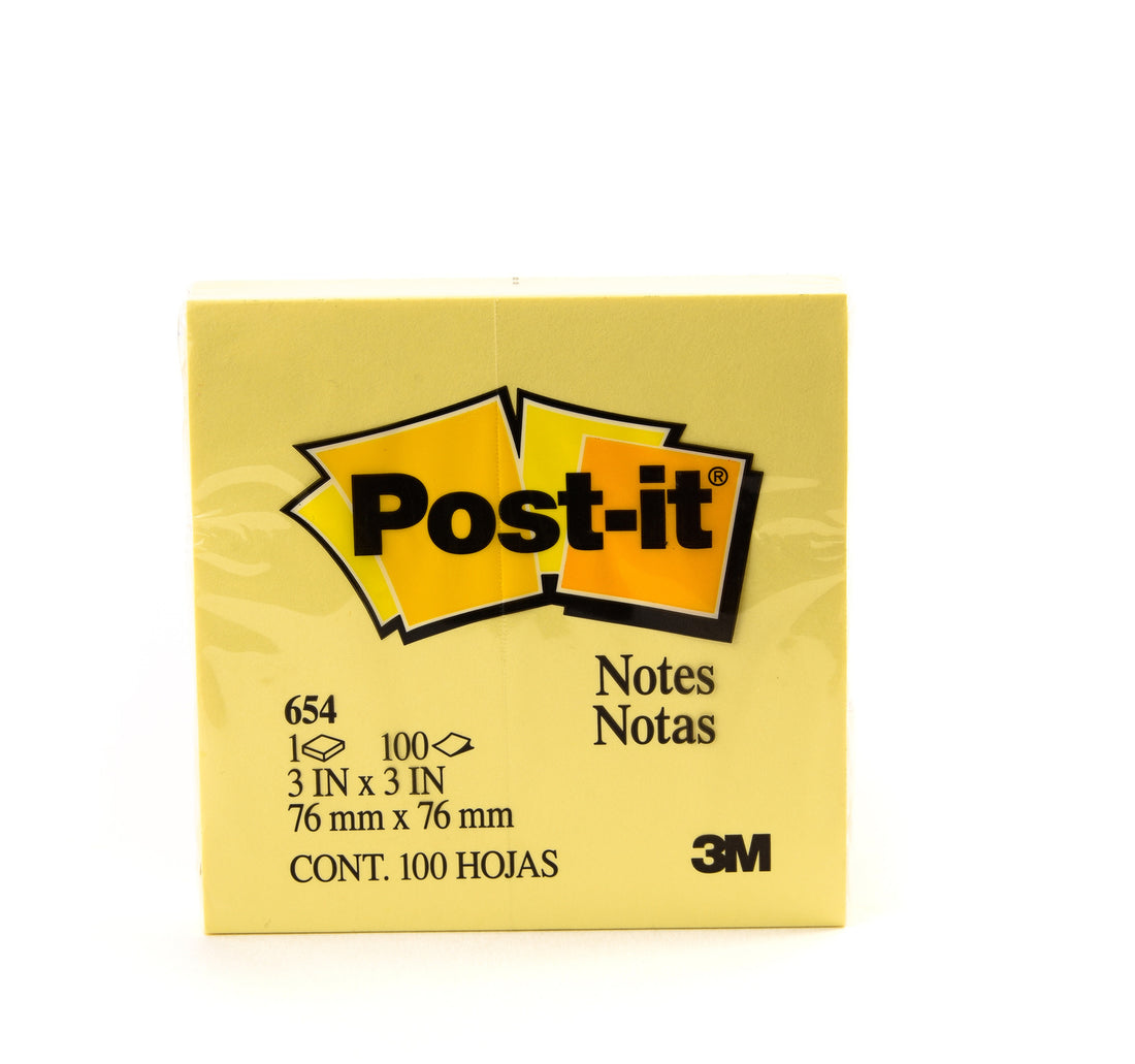 ملاحظات 3M Post-it صفراء، 3 بوصة × 3 بوصة، 100 ورقة