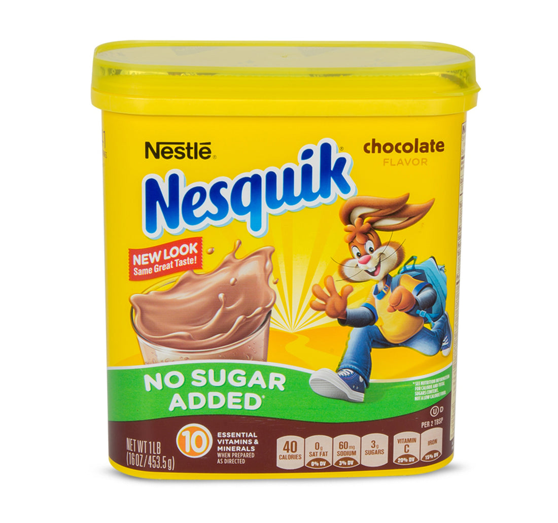 مشروب نسكويك بنكهة الشوكولاتة بدون إضافة سكر 453.5 جم