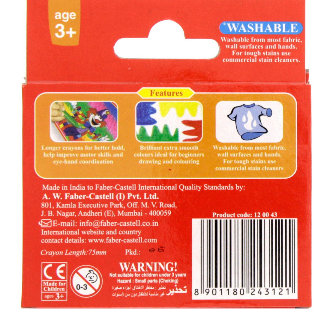 Faber-Castell Wax Crayons 12 Pieces