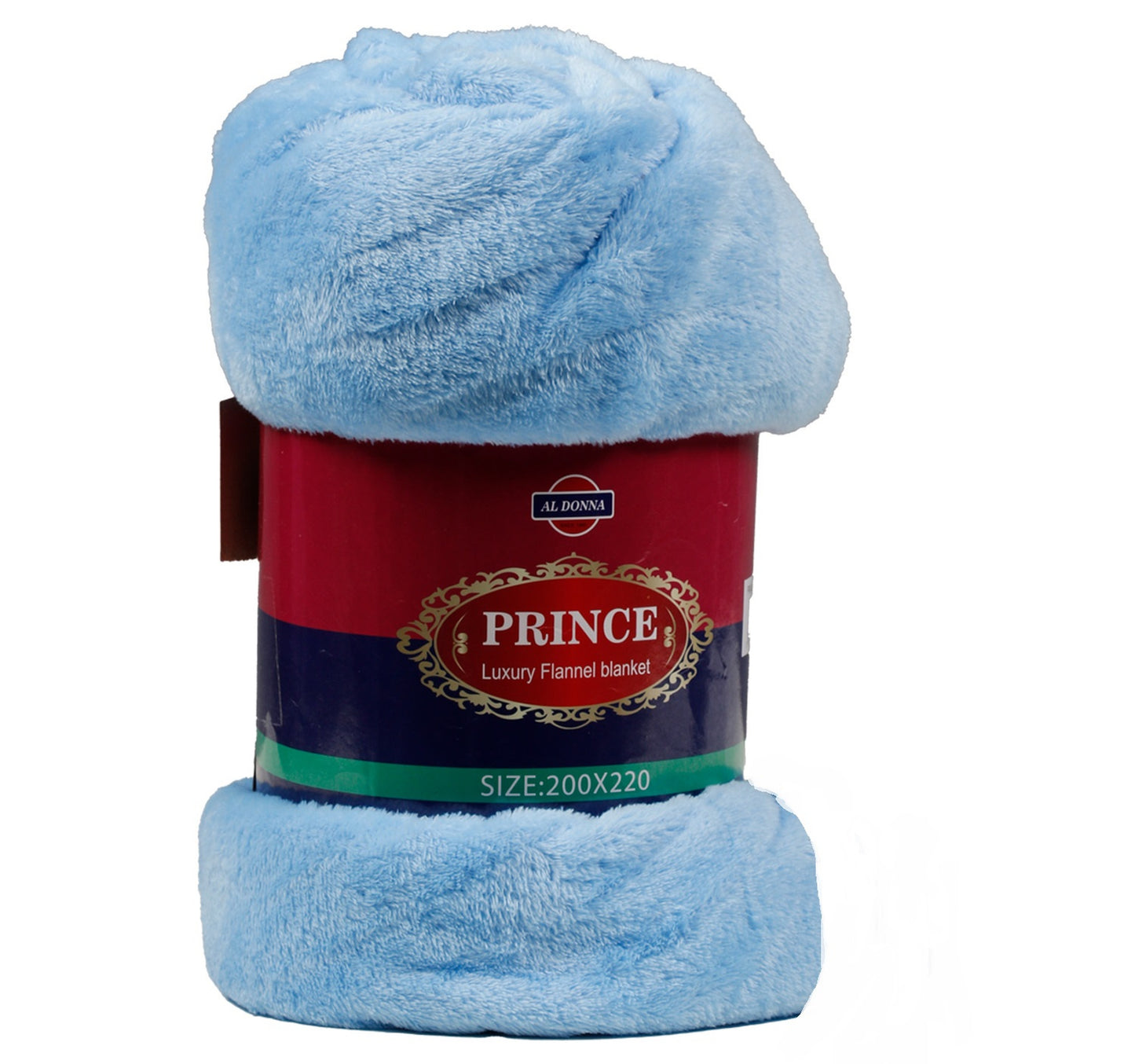 AL Dona Prince Solid Flannel Blanket, 200 x 220 cm, Assorted
