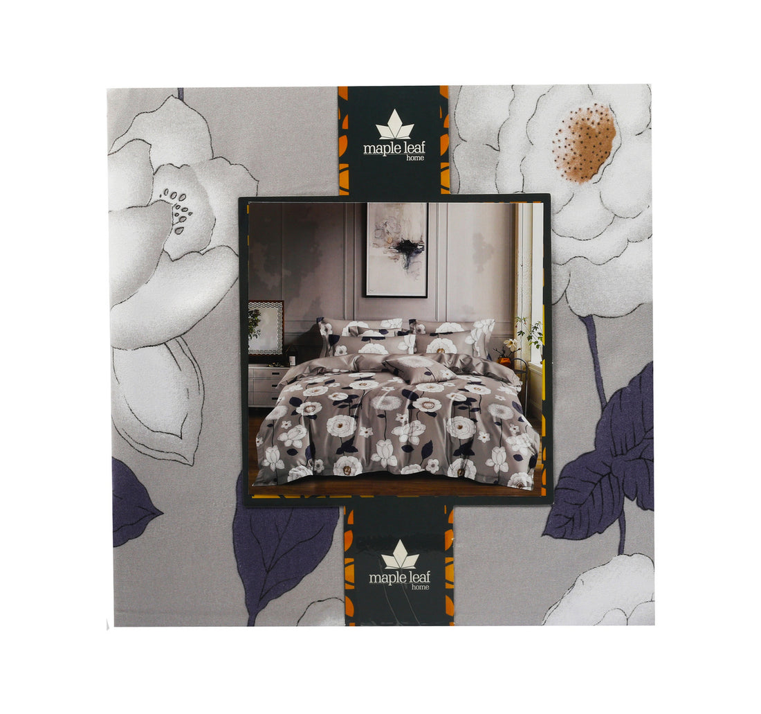 ملاءة سرير ملائمة بنقشة أوراق القيقب، مقاس 150 × 200 سم، متنوعة