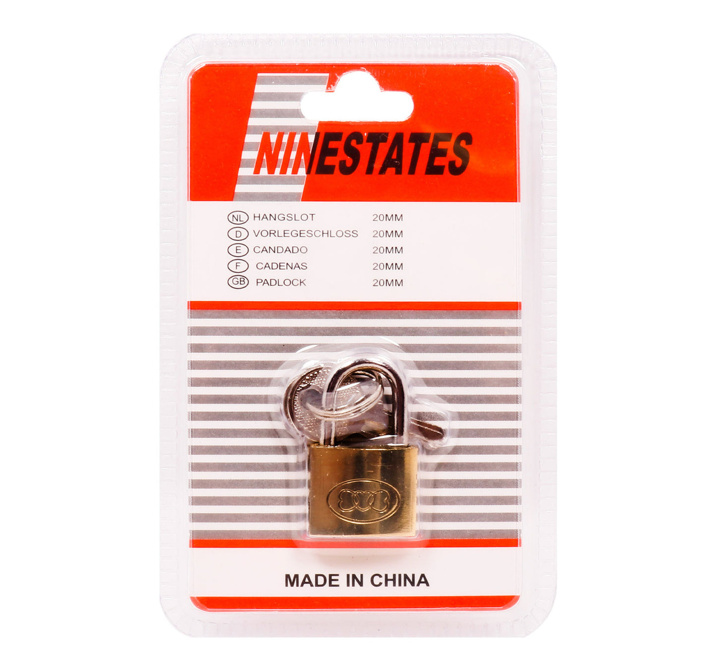 Nine States Pad Lock 15mm 201