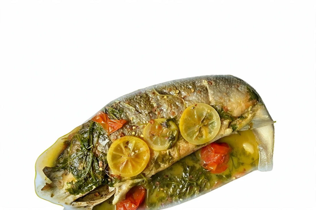 Matfi Seabass Fish with white Sheelani rice