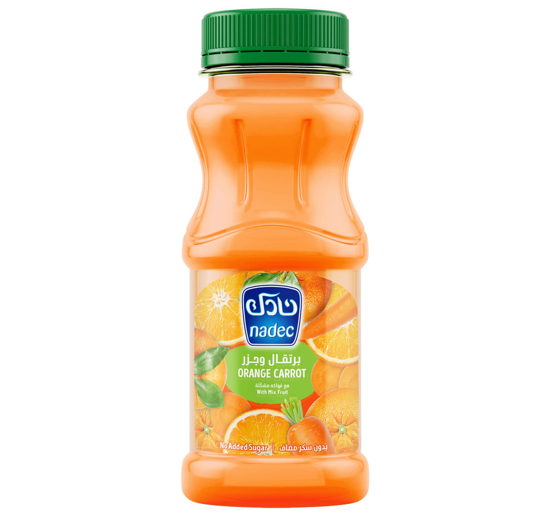 Nadec No Added Sugar Orange Carrot Juice with Mix Fruit 180 ml