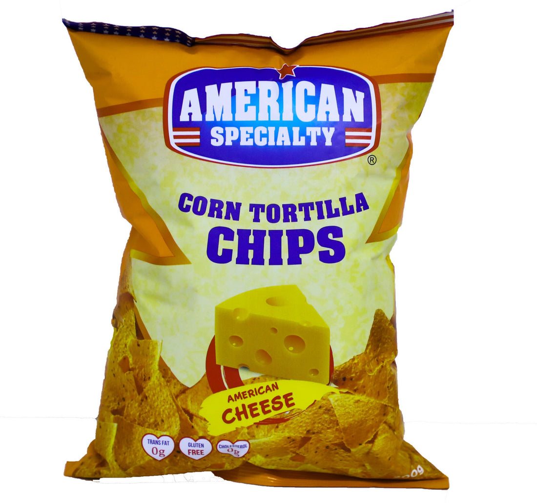 رقائق التورتيلا بالذرة والجبنة الأمريكية الخاصة 200 غرام