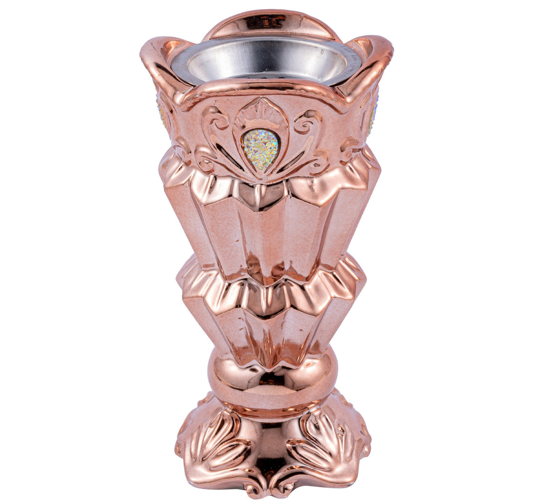 Maple Leaf Luke Ceramic Burner 18cm Rose Gold