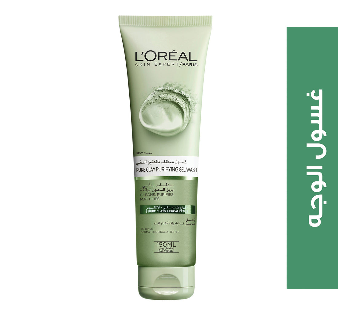 L'Oreal Paris Skin Care Pure Clay Cleanser Green Purifies & Mattifies 150 ml