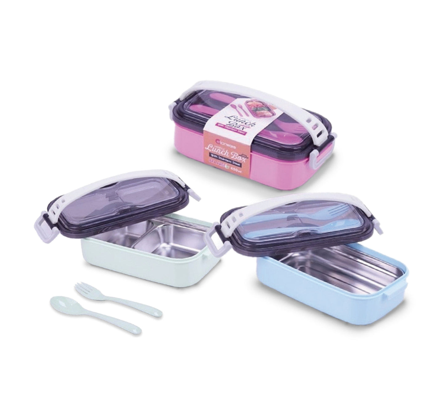 Elianware Stainless Steel Lunch Box E-2005 450ml Assorted Per Pc