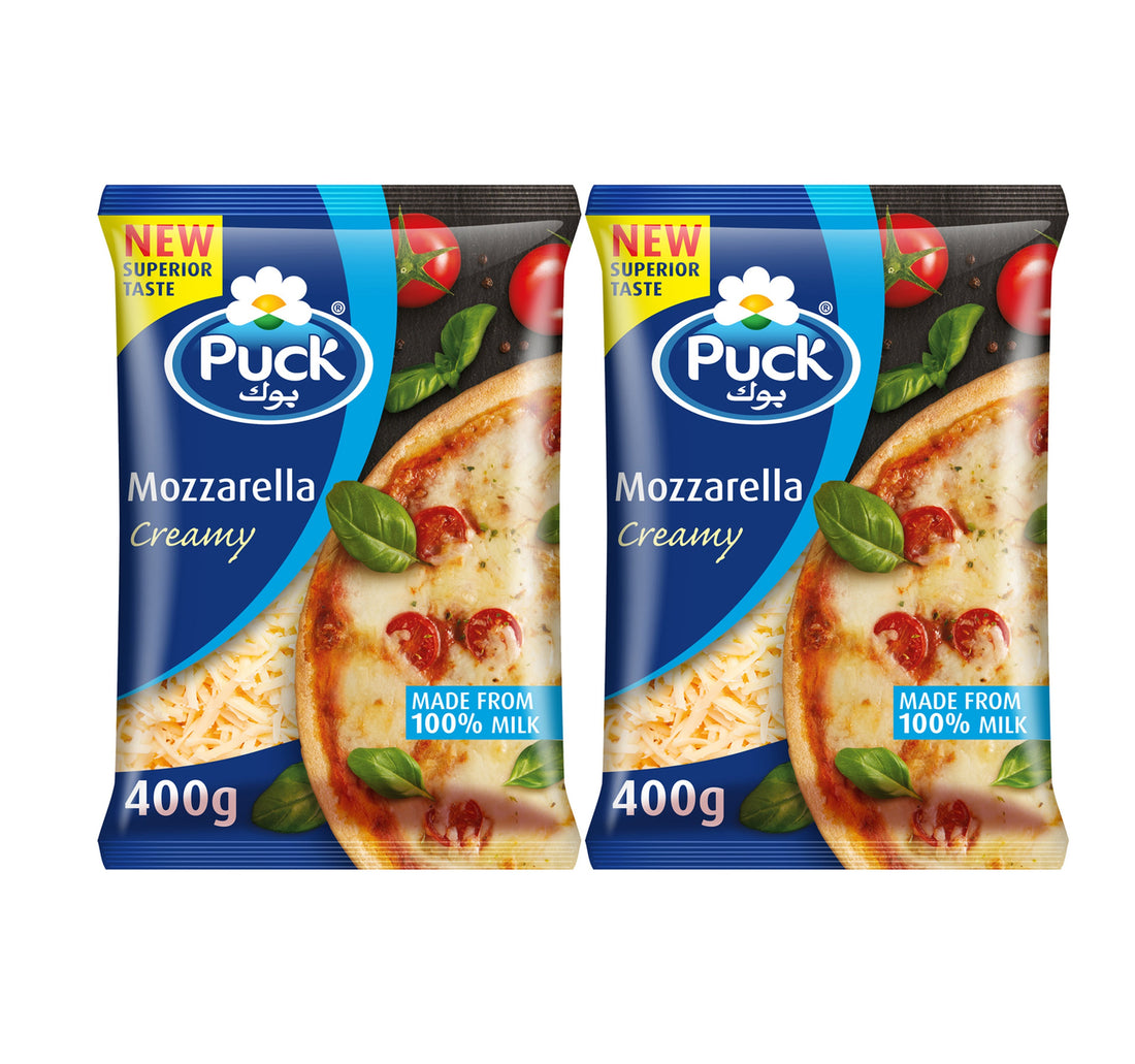 Puck Creamy Mozzarella Shredded Cheese Value Pack 2 x 180 g