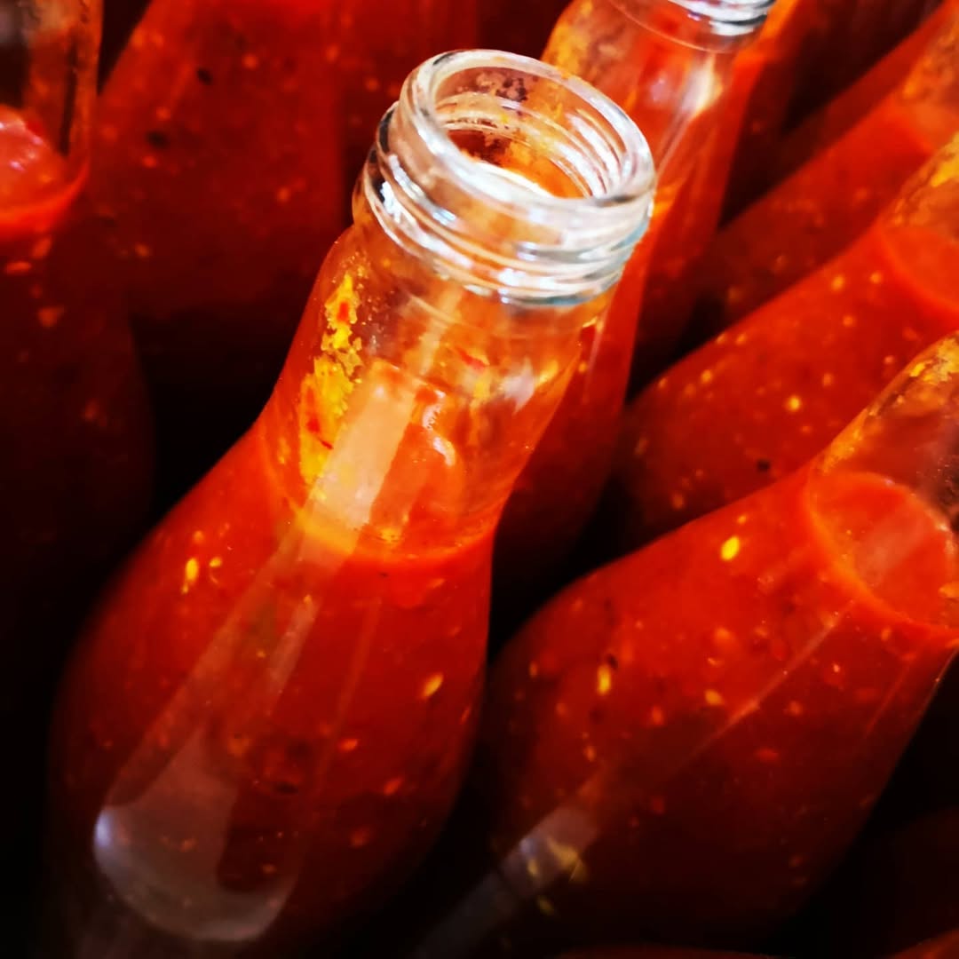 صلصة الطماطم والفلفل الحار