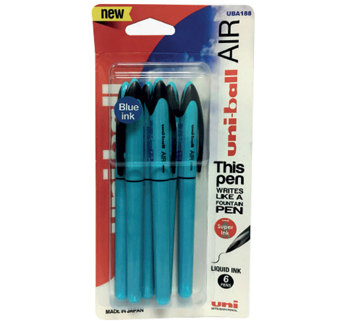 Uniball Air Micro Fine Rollerball Pen 6pcs Set 188M-BEL-06C